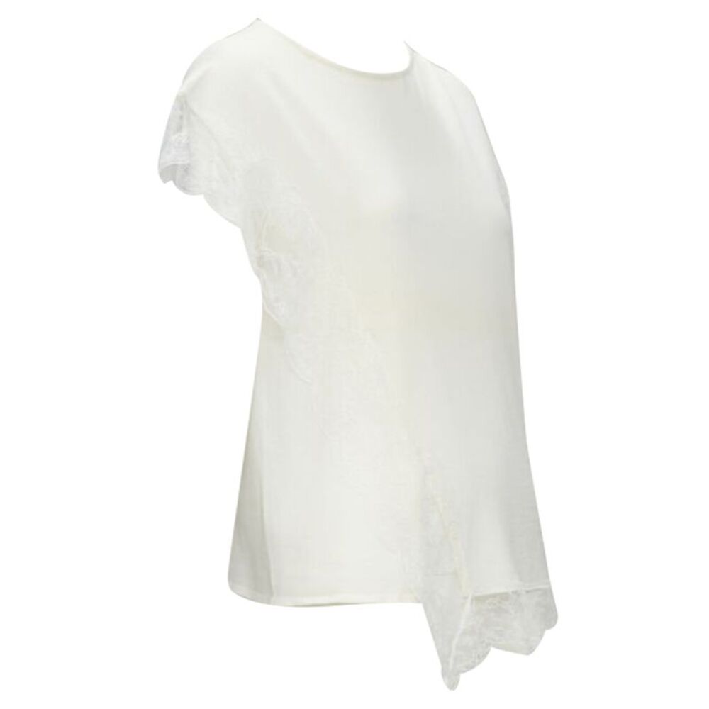 Lanvin Wool Blend Lace Trim Pullover Top - Picture 3 of 6